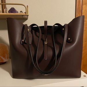 Coach Market Tote - Oxblood with Gold Hardware